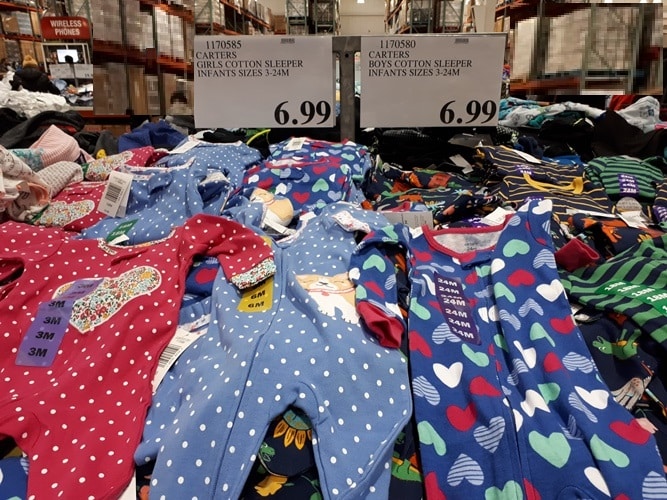 Shopping at Costco for baby items
