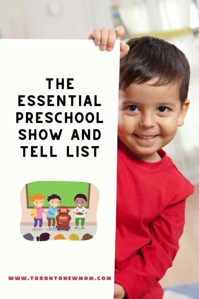 Preschool Show and Tell list