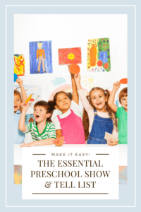 The Essential Preschool Show & Tell List