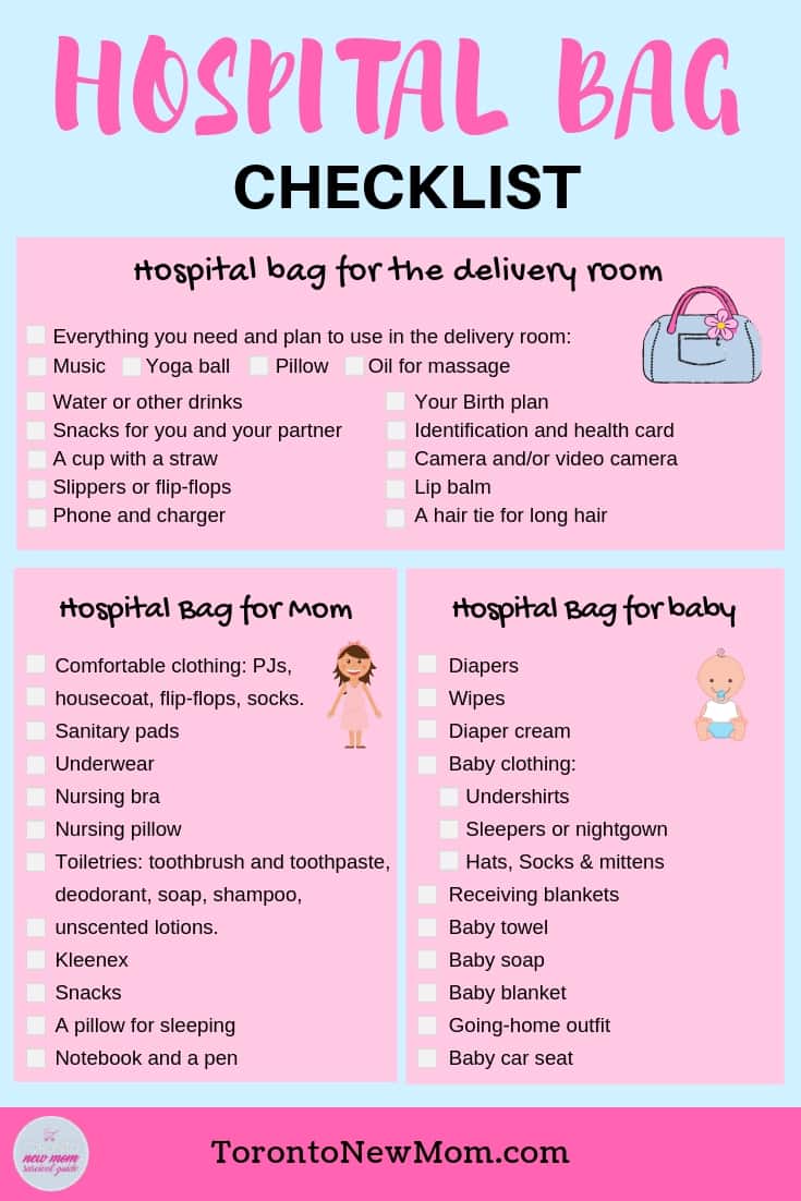 baby items for hospital bag