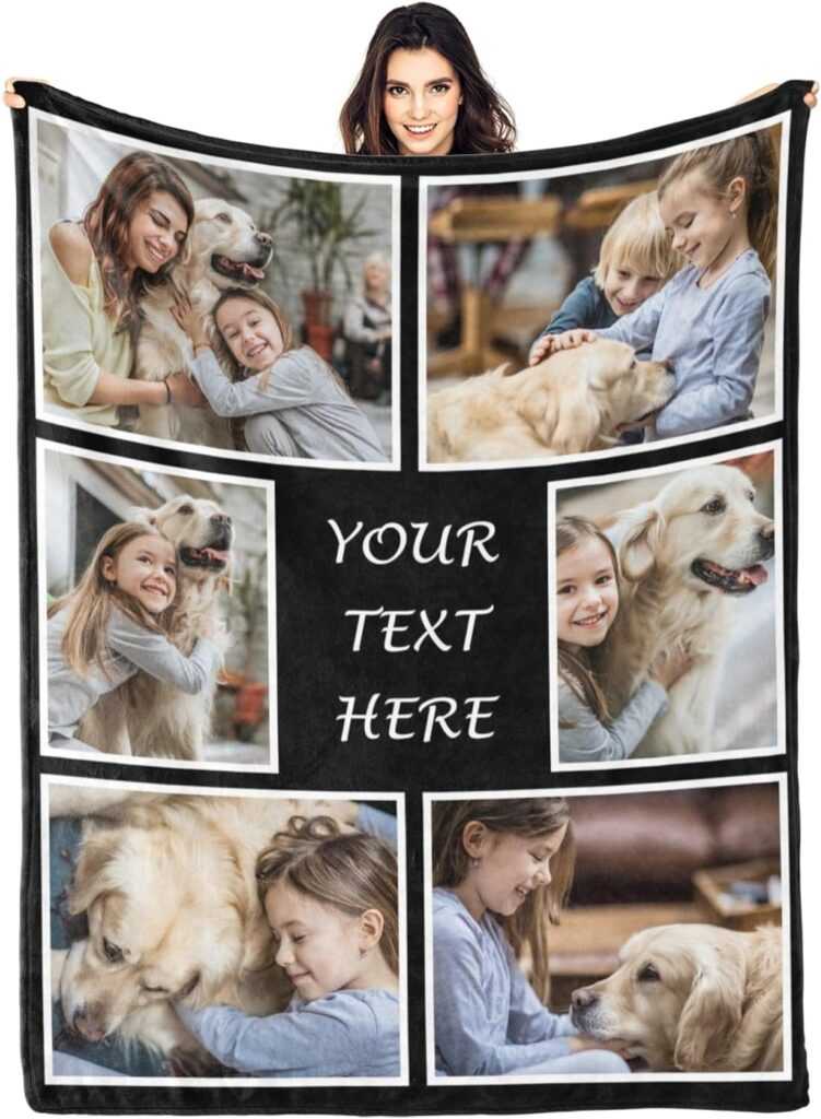 Customized Blanket with Photos for mothers day