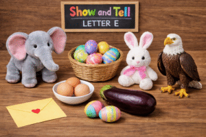 Show and Tell- Letter E